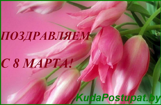 KudaPostupat.by поздравляет всех женщин с праздником весны — 8 МАРТА!