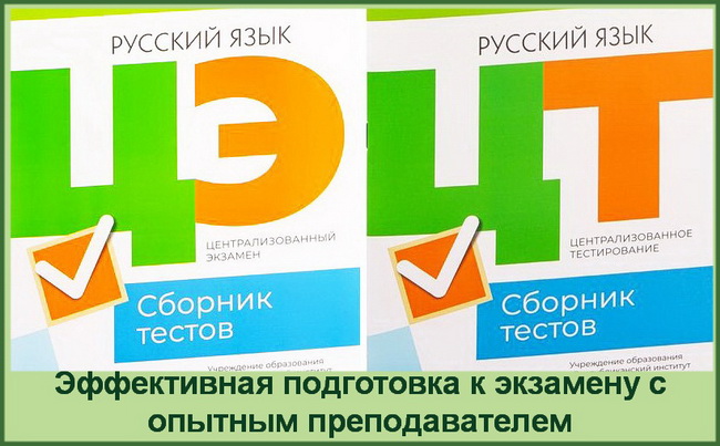 Подготовка по русскому языку к экзамену (ЦЭ или ЦТ)