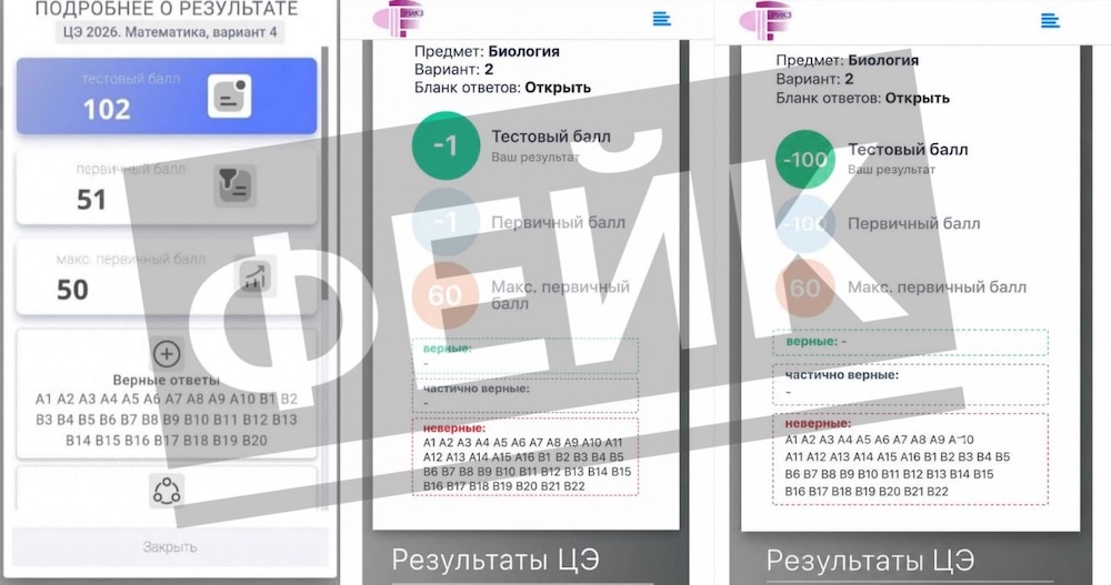 В сети появились фейковые результаты ЦЭ